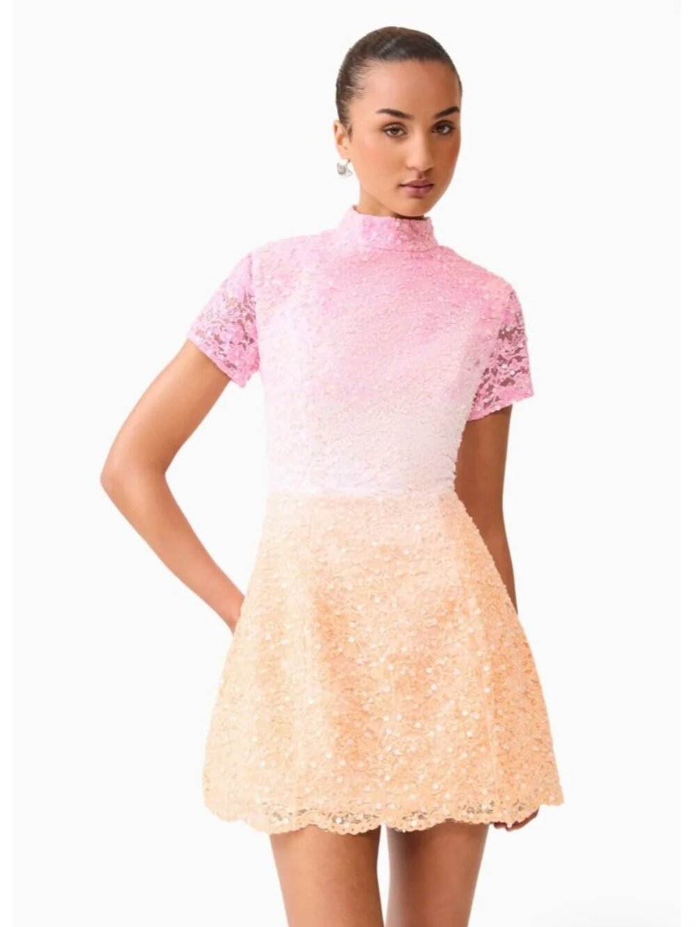 Elliatt Lumira Sequin Lace Mini Dress
